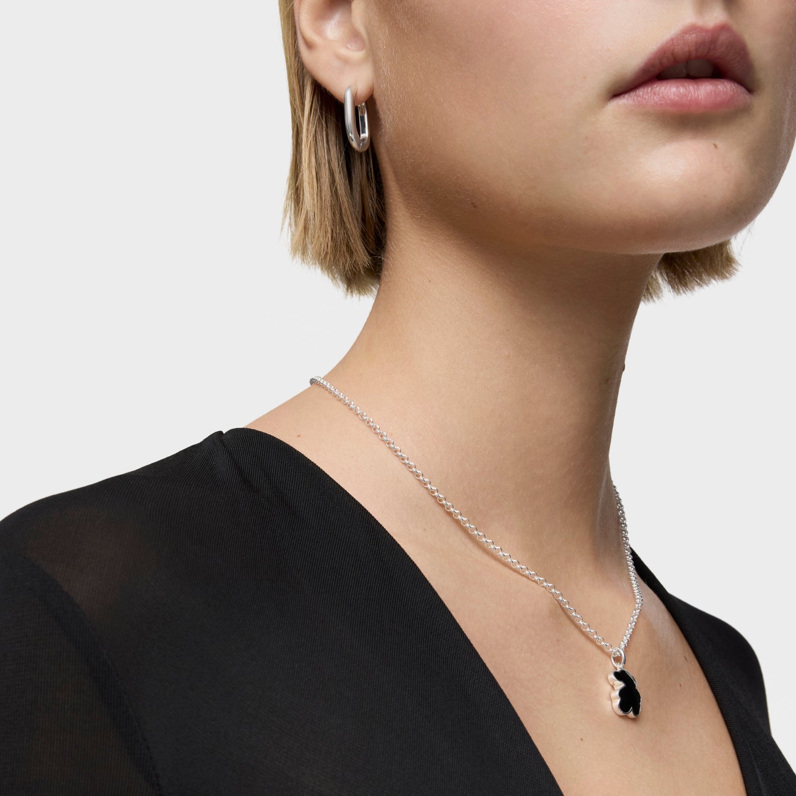 טואוס תליון דובי בשיבוץ אבן אינקס Icon Color מכסף