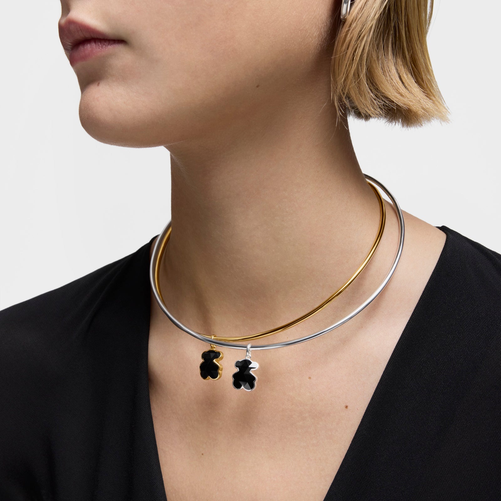 טואוס תליון דובי בשיבוץ אבן אינקס Icon Color מכסף