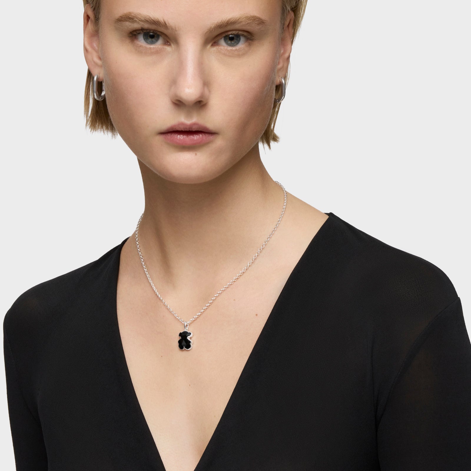 טואוס תליון דובי בשיבוץ אבן אינקס Icon Color מכסף