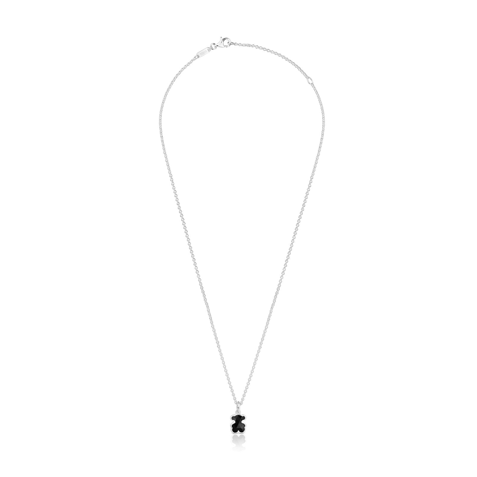 טואוס שרשרת דובי בשיבוץ אבן חן Icon Color מכסף