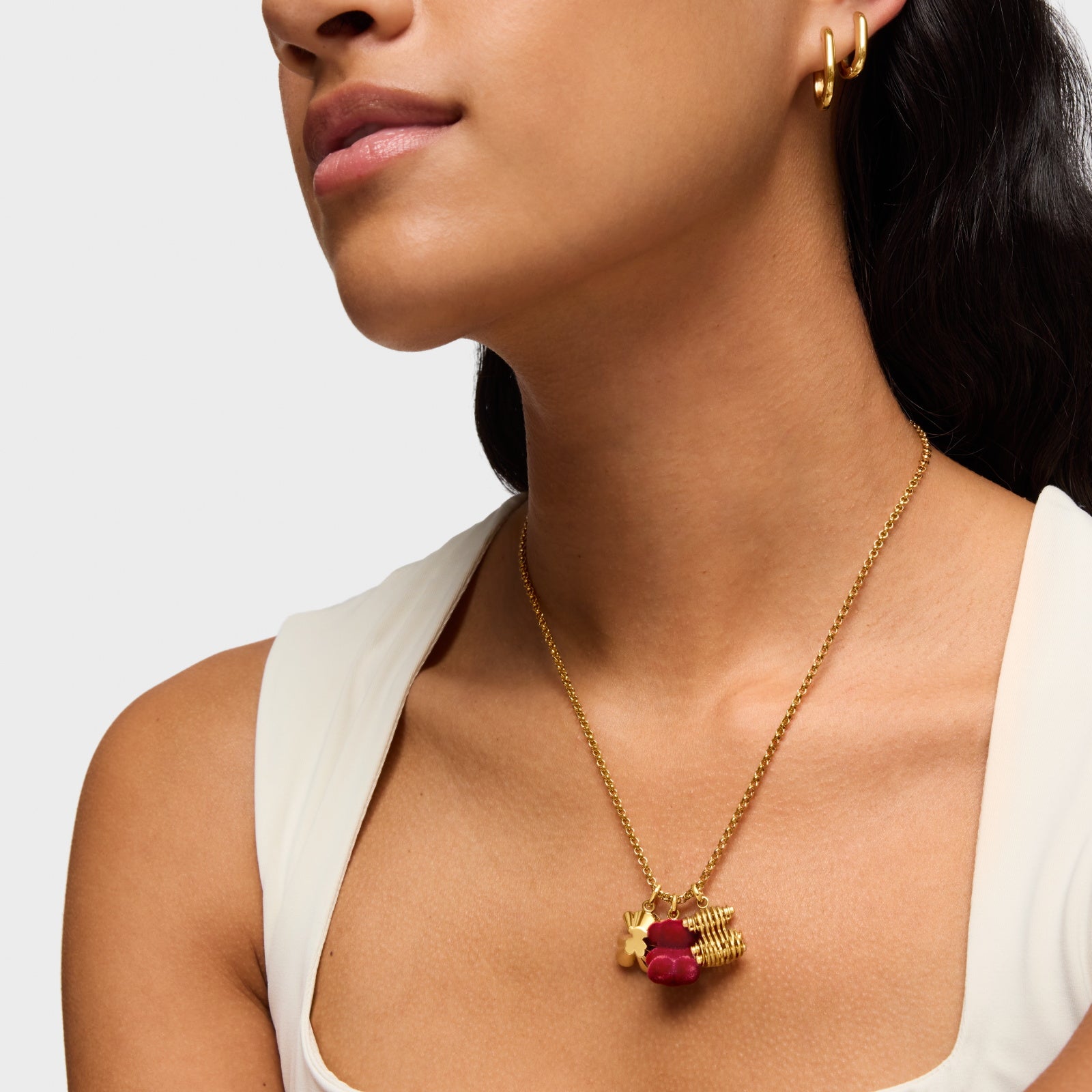 טואוס תליון דובי Bold Bear מכסף ועליו זהב 18 קראט