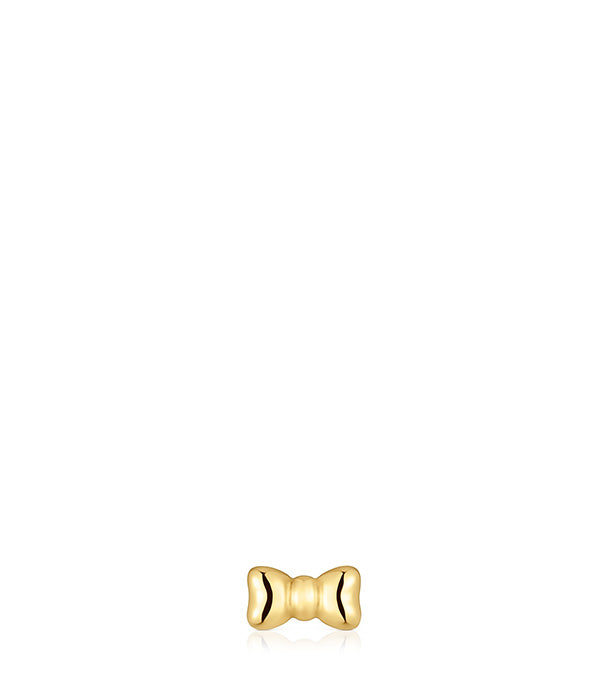 טואוס עגיל הליקס פירסינג פפיון לאוזן Ribbon מפלדה בצבע זהב