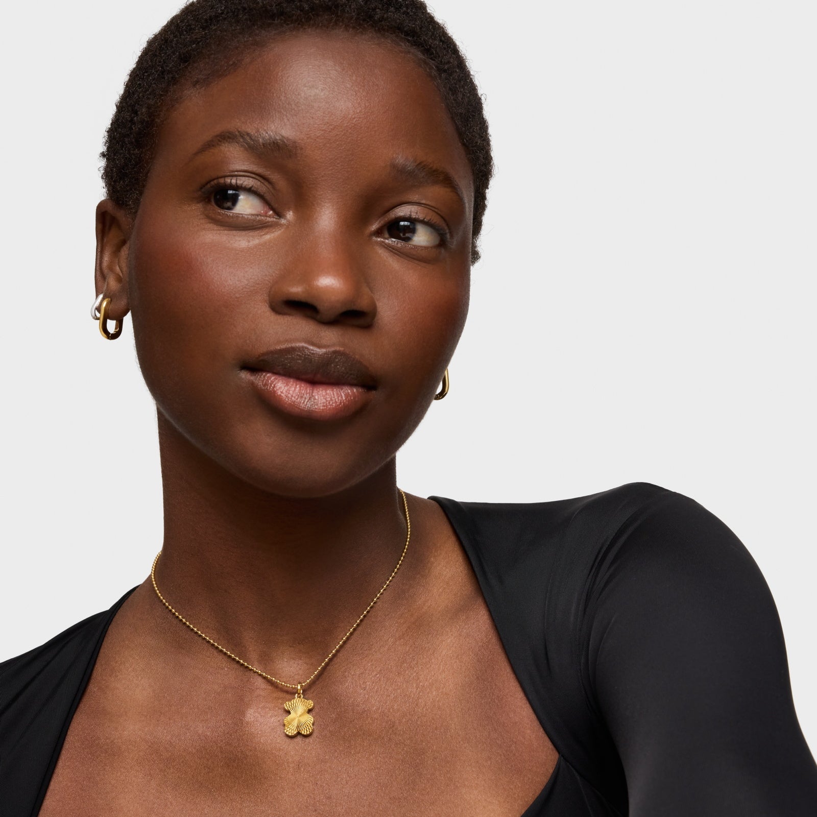 טואוס תליון במוטיב דובי בטקסטורה Sweet Dolls מכסף ועליו זהב 18 קראט