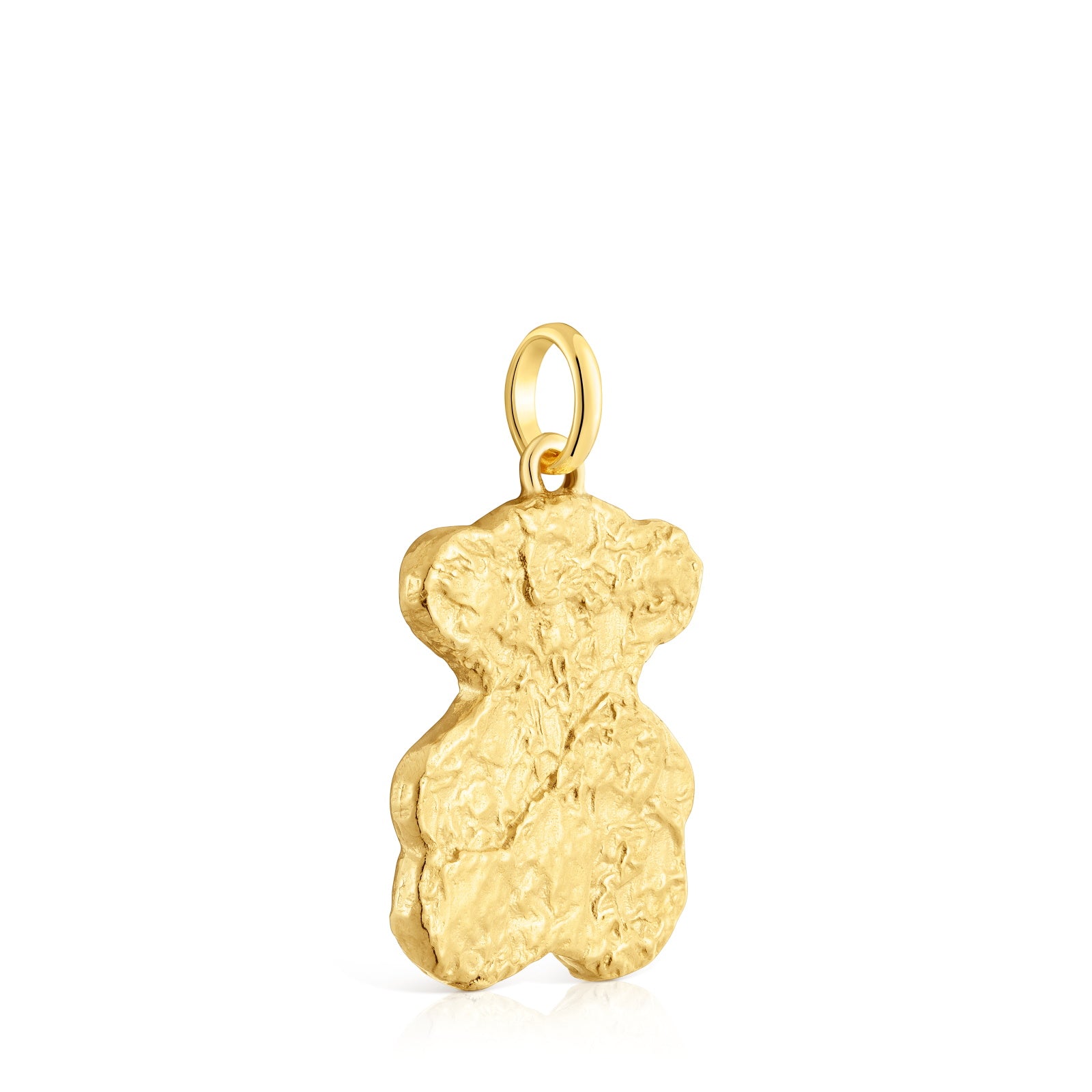 טואוס תליון במוטיב דובי בטקסטורה Sweet Dolls מכסף ועליו זהב 18 קראט