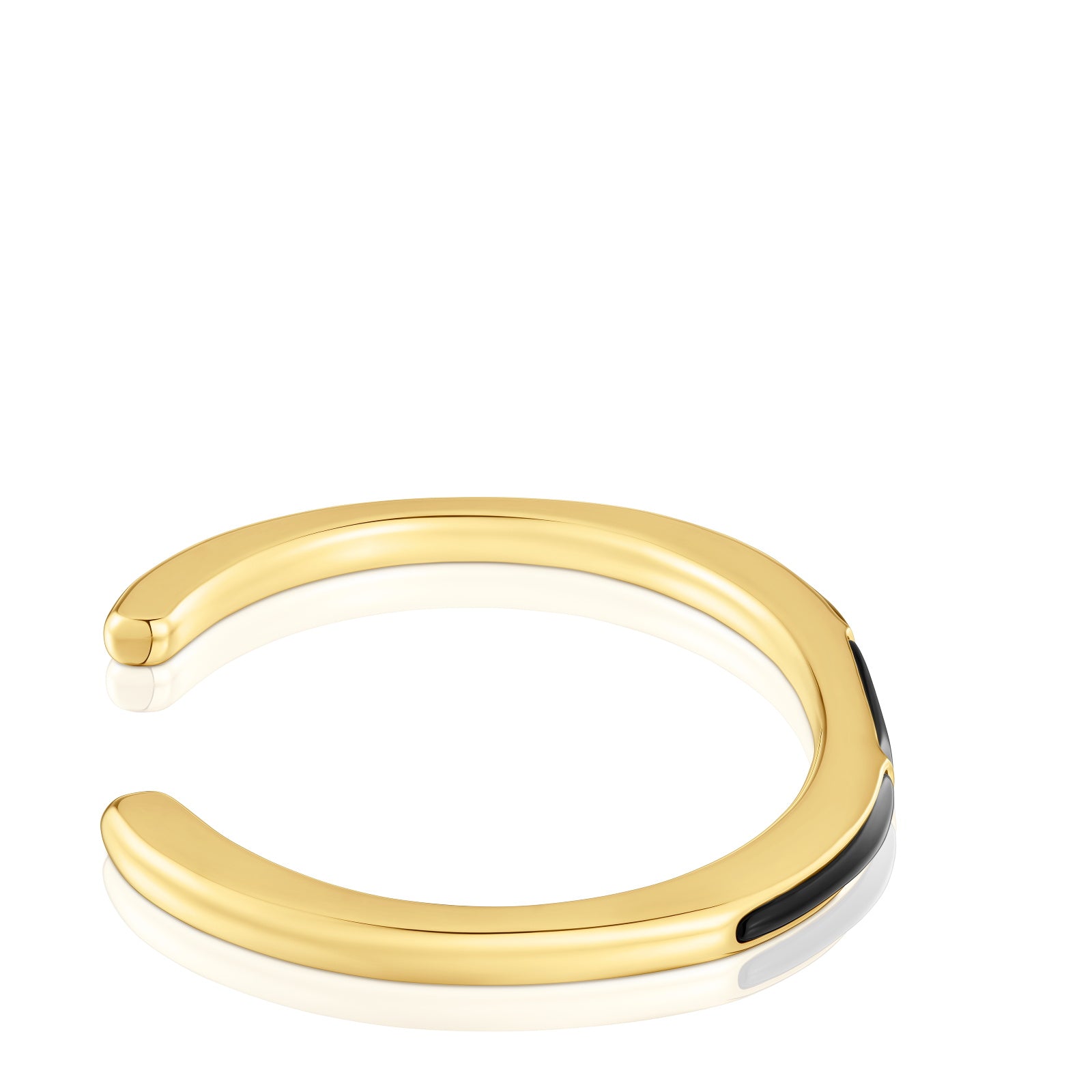 טואוס צמיד בנגל בשיבוץ אבני חן Line מכסף ועליו זהב 18 קראט