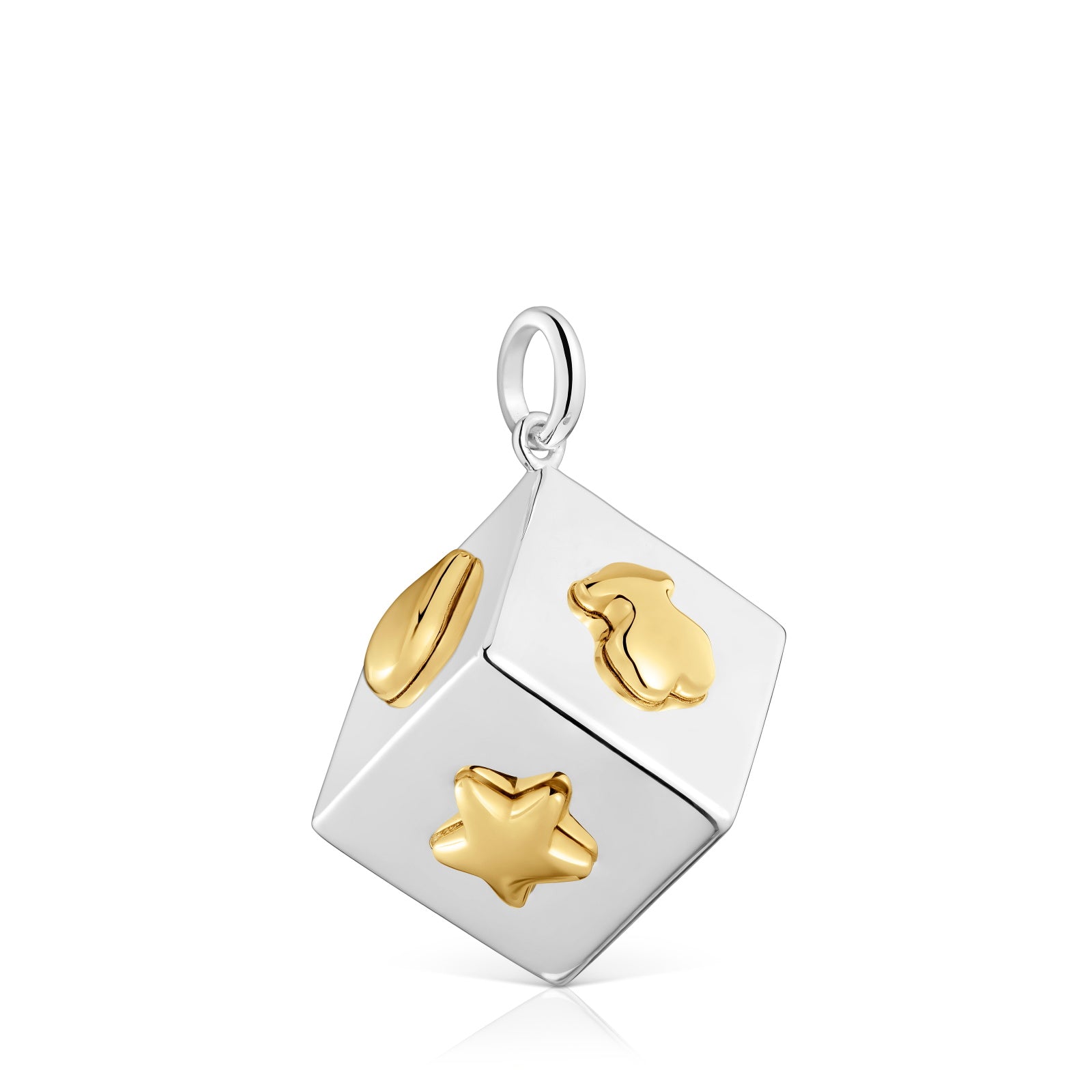 טואוס תליון קוביה בשילוב מוטיבים Medallions בשני גוונים