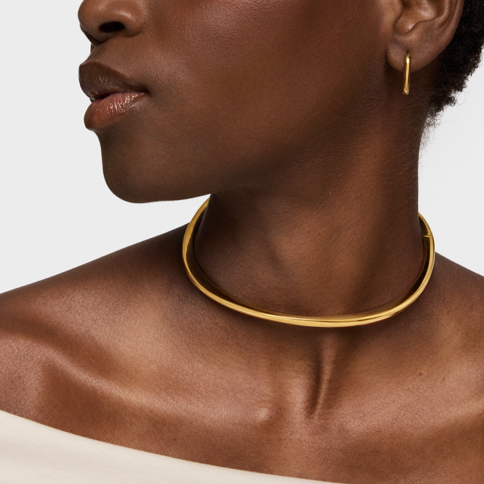 טואוס שרשרת פתוחה Line מכסף ועליו זהב 18 קראט