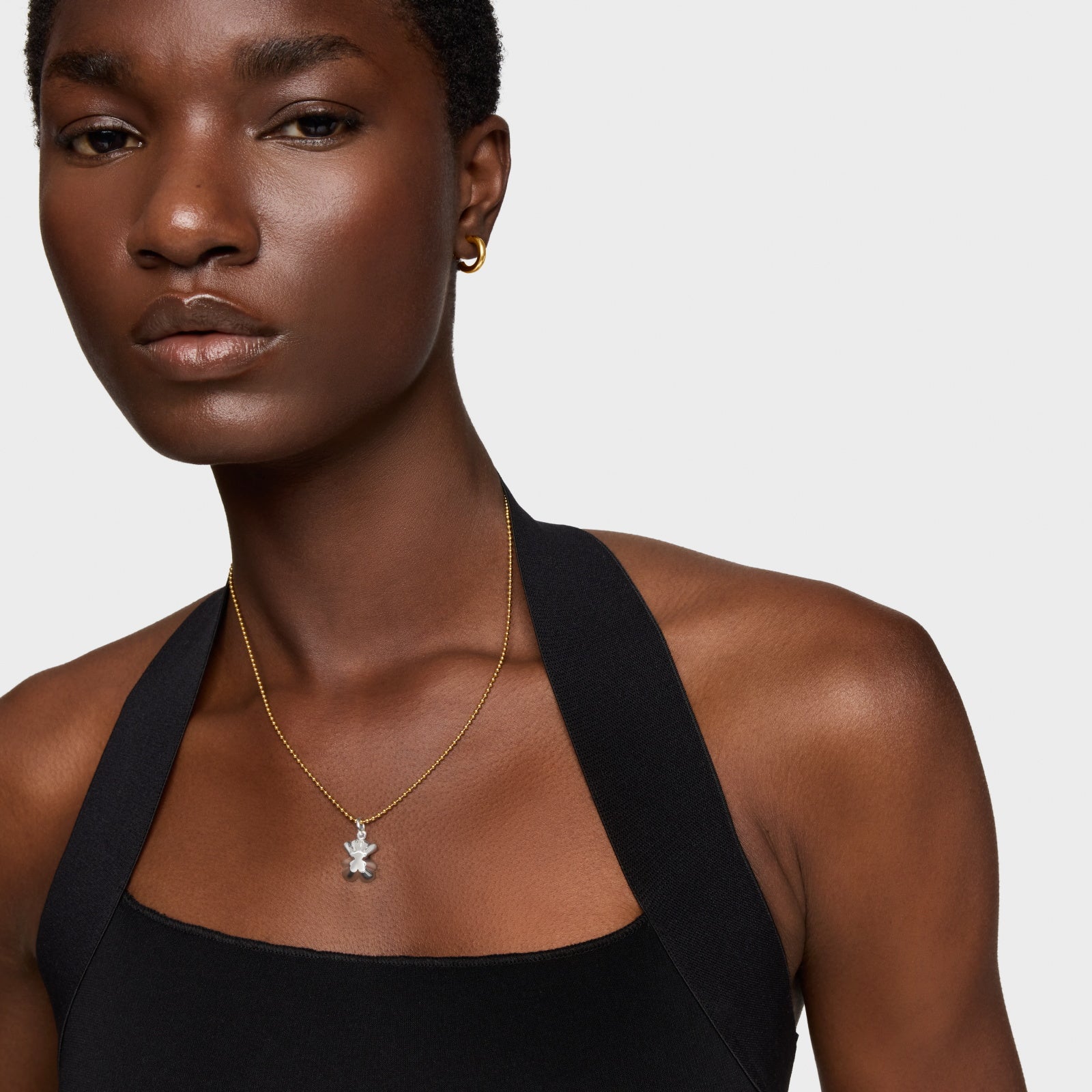 טואוס תליון במוטיב דובי בטקסטורה Sweet 40s מכסף