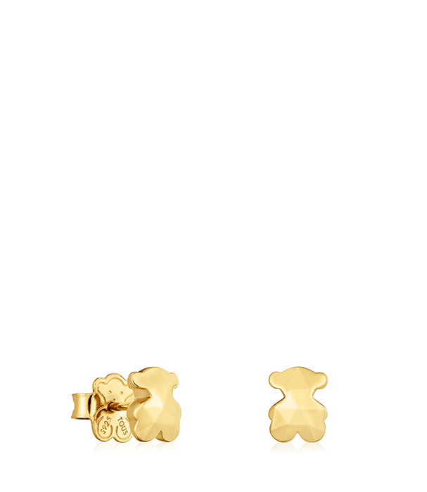 טואוס עגילי דובי Icon Metal מכסף ועליו זהב 18 קראט