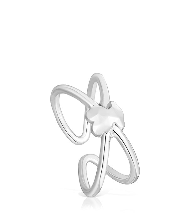 טואוס טבעת פתוחה דובי Icon Metal מכסף