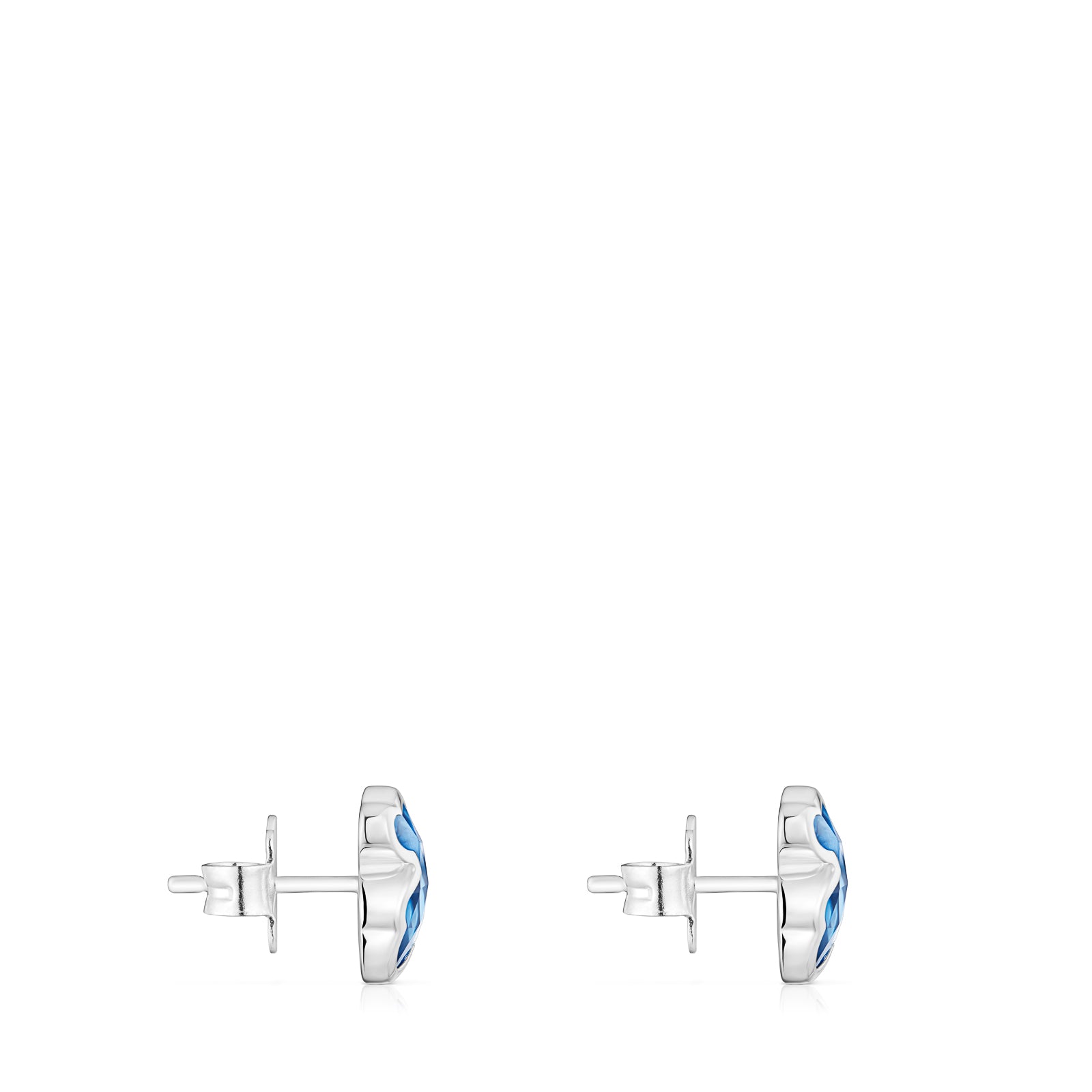 טואוס עגילי דובי בשיבוץ אבן חן ספינל Icon Color מכסף