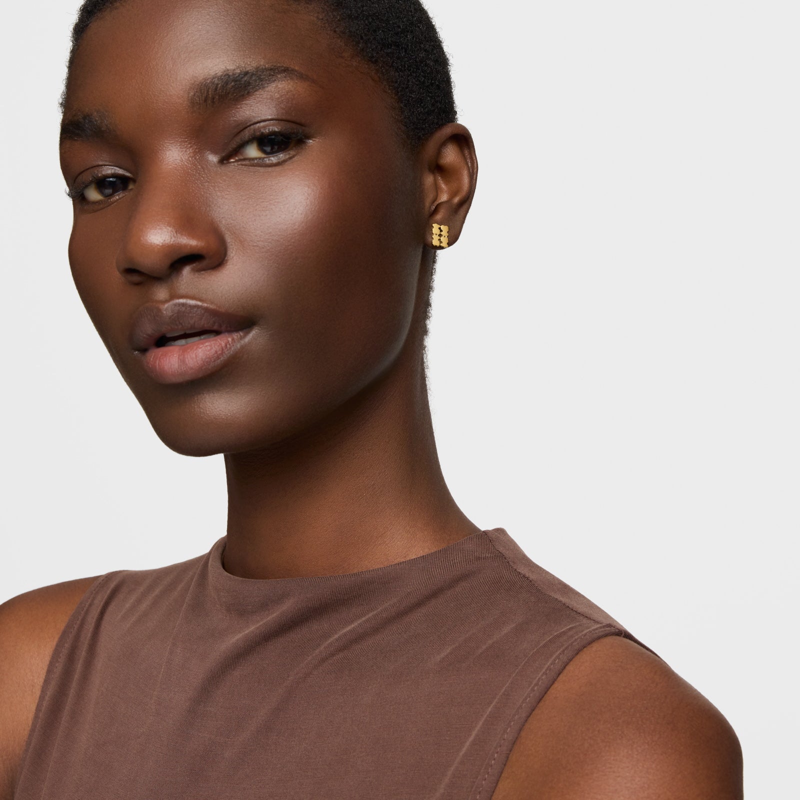 טואוס עגילי מוטיבי דובי SWEET 40S מכסף ועליו זהב 18 קראט