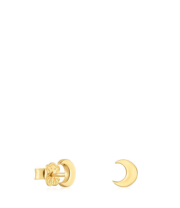 טואוס עגילי ירח MOTIFS מכסף ועליו זהב 18 קראט