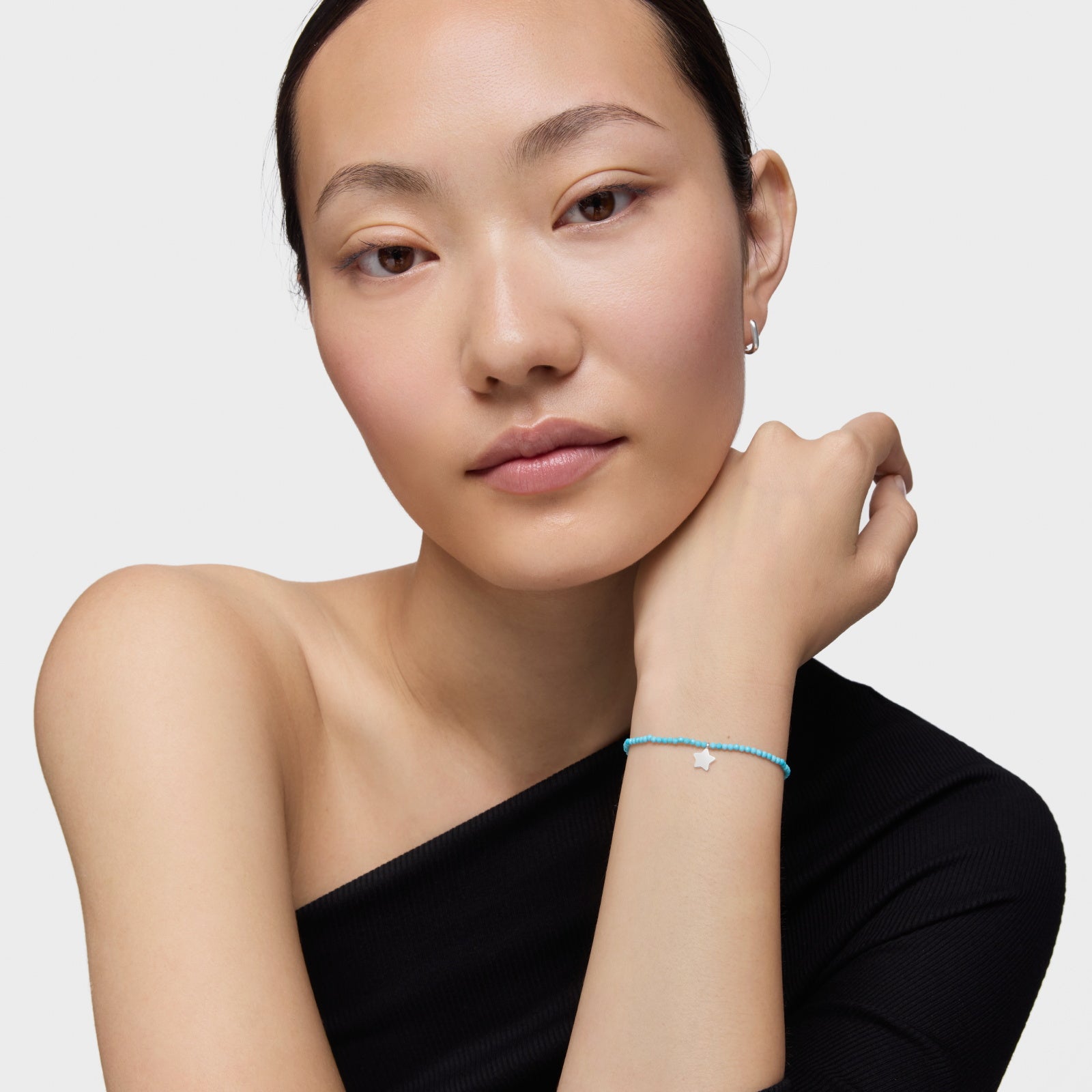 טואוס צמיד אבני חן Motifs בשילוב מוטיב כוכב מכסף