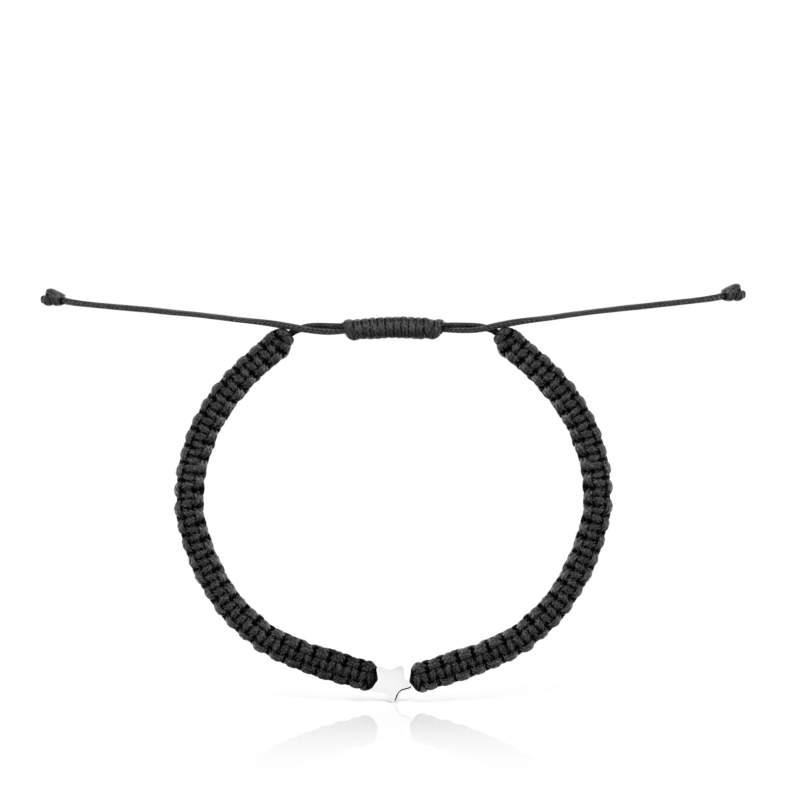 טואוס צמיד ניילון שחור Motifs בשילוב כוכב מכסף