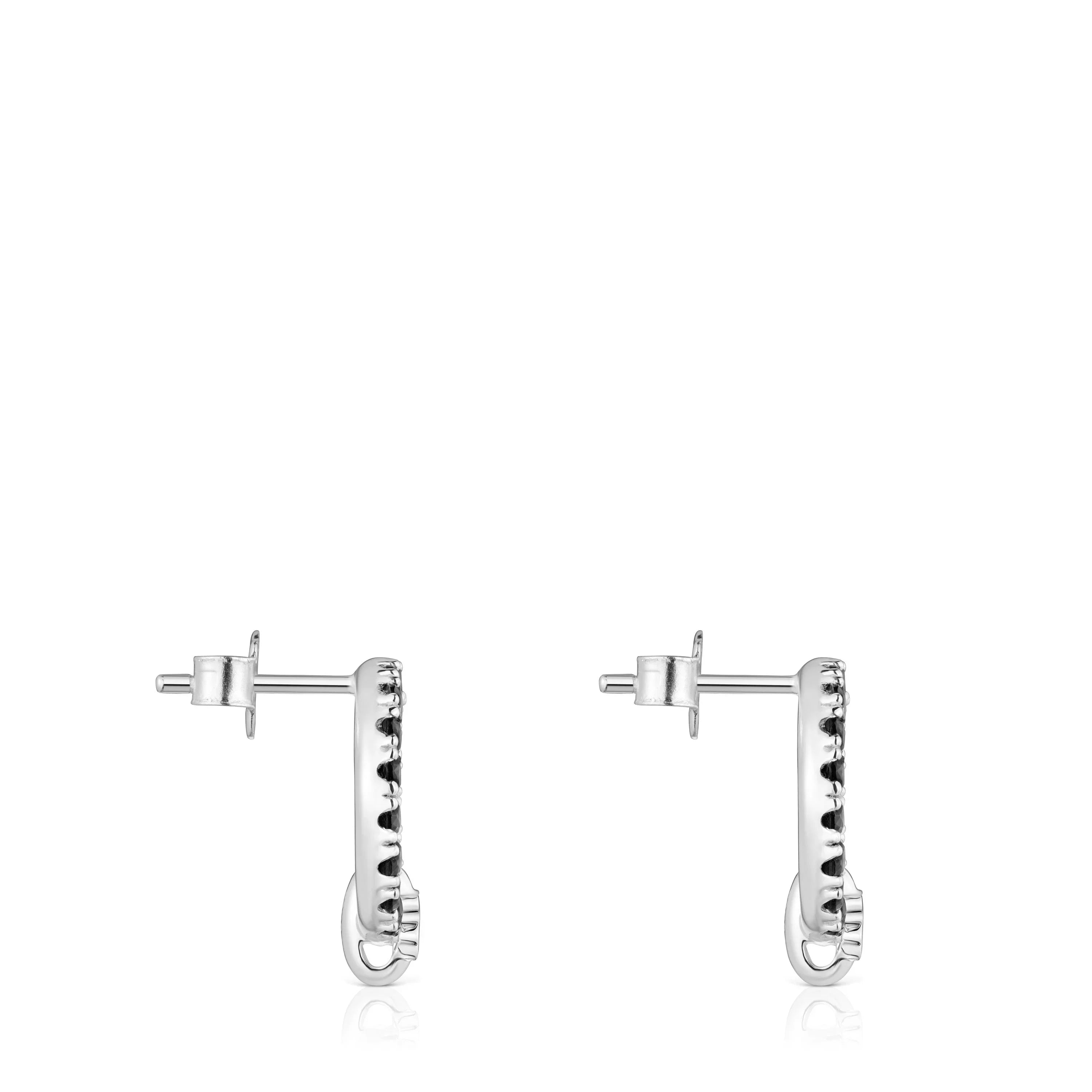 עגילי חישוק כסף קטנים עם עיצוב חלק ונוצץ, תכשיטי נשים אופנתיים