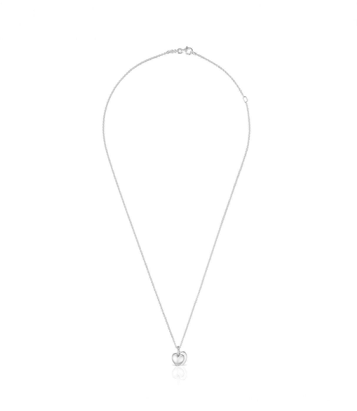 טואוס שרשרת עם במוטיב לב כפול Flechazo מכסף