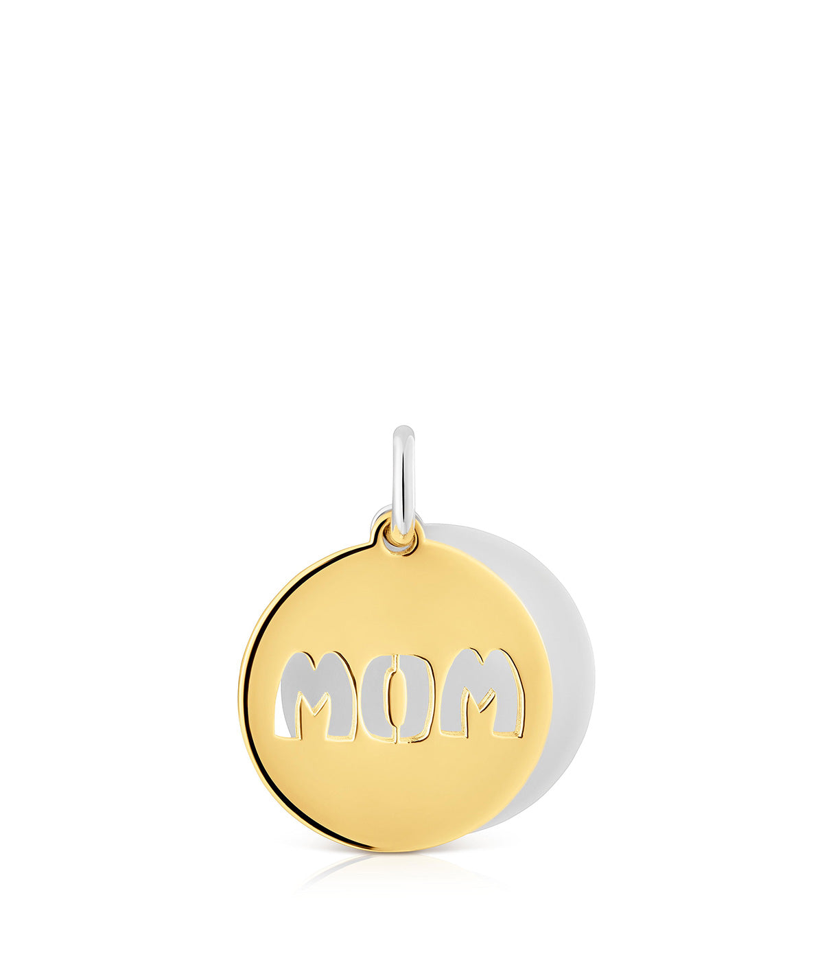 טואוס תליון מדליון Mom בשני גוונים