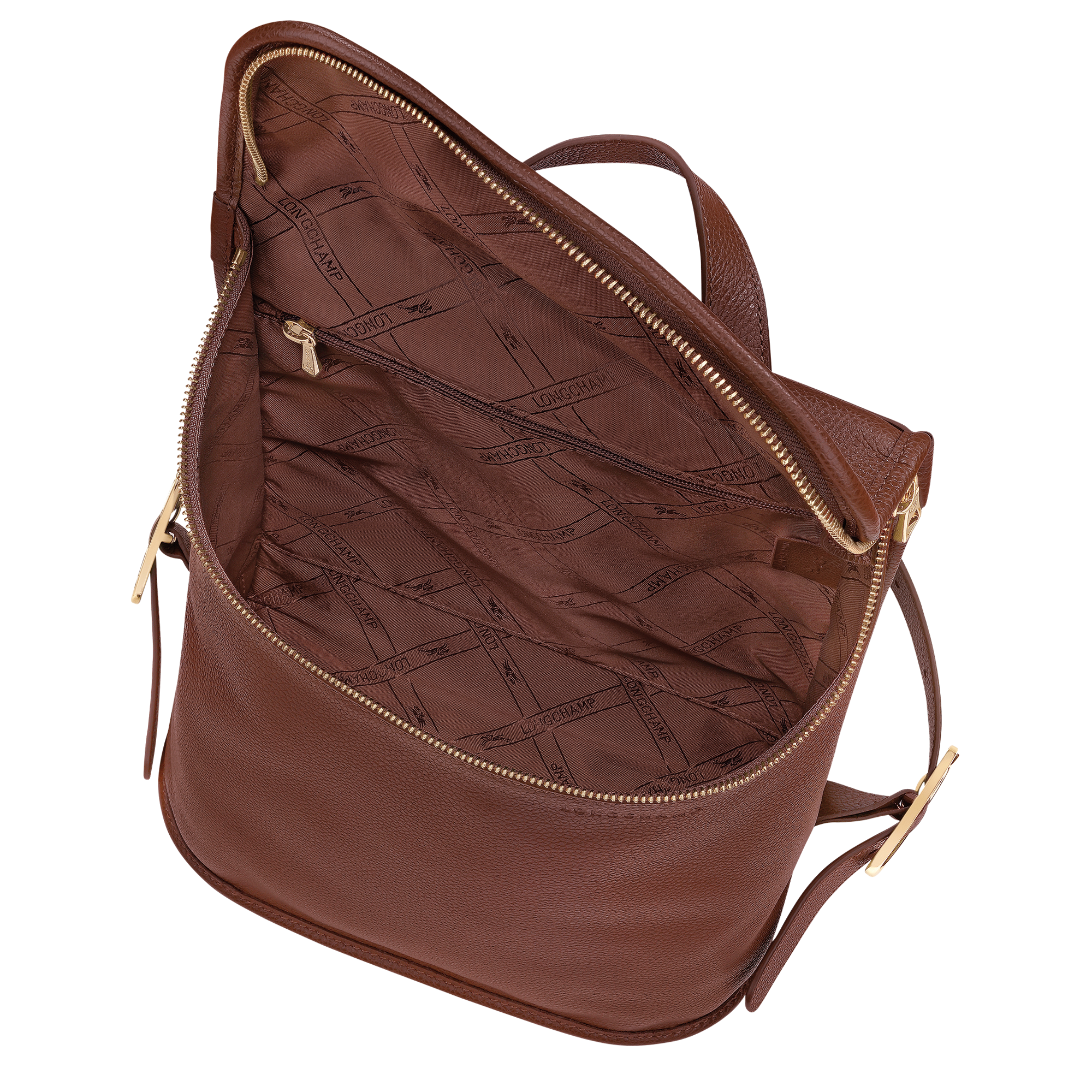 לונגשאמפ תיק גב Le Foulonné חום כהה