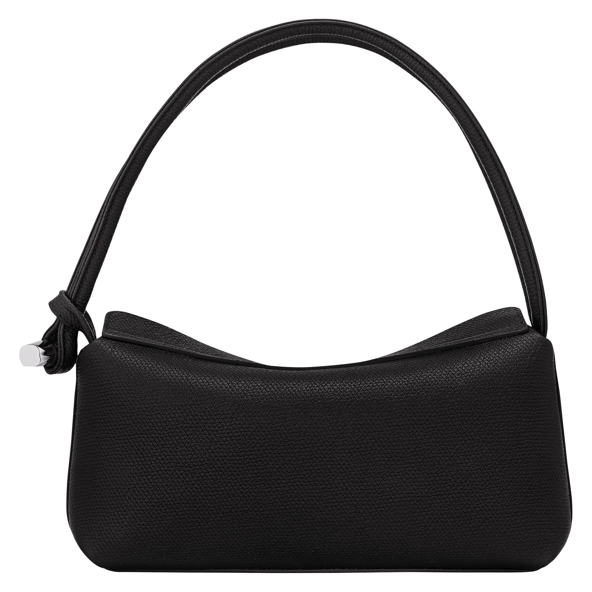 לונגשאמפ תיק כתף בינוני מעור Le Roseau שחור - CHOZEN