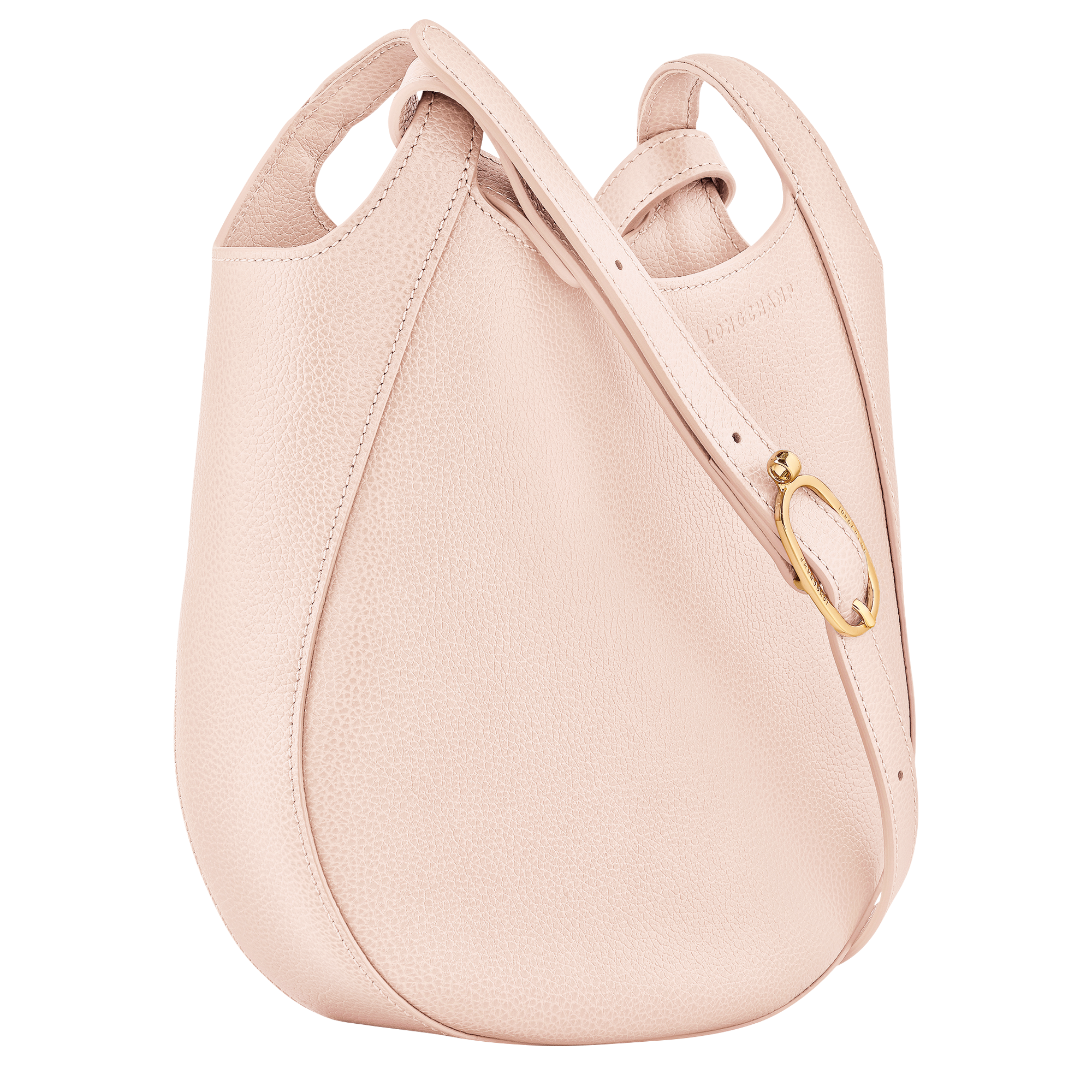 לונגשאמפ תיק צד קטן מעור Le Foulonné קרם