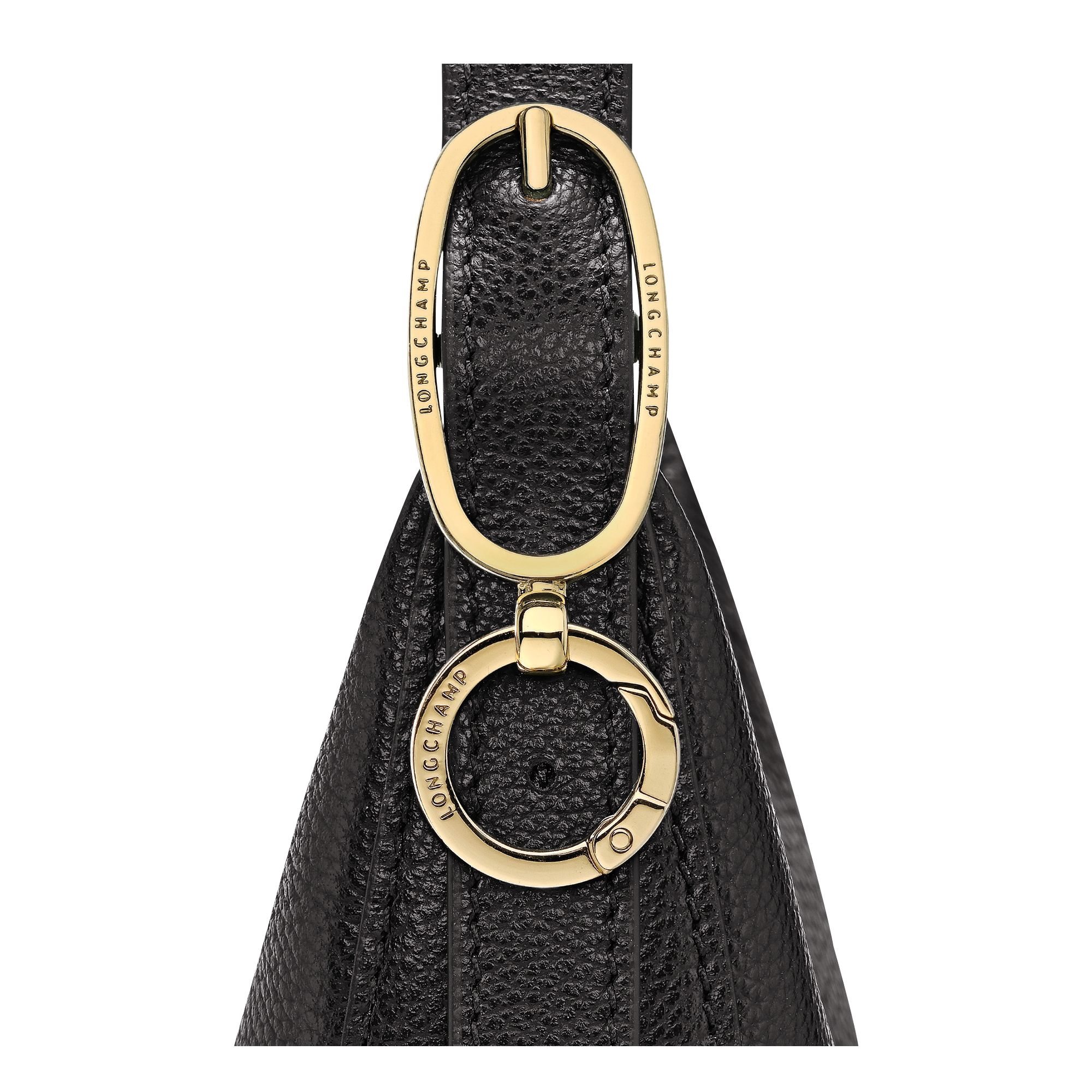 לונגשאמפ תיק צד בינוני מעור Le Foulonné שחור