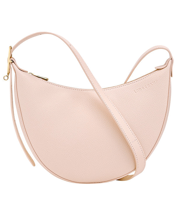 לונגשאמפ תיק צד בינוני מעור Le Foulonné קרם