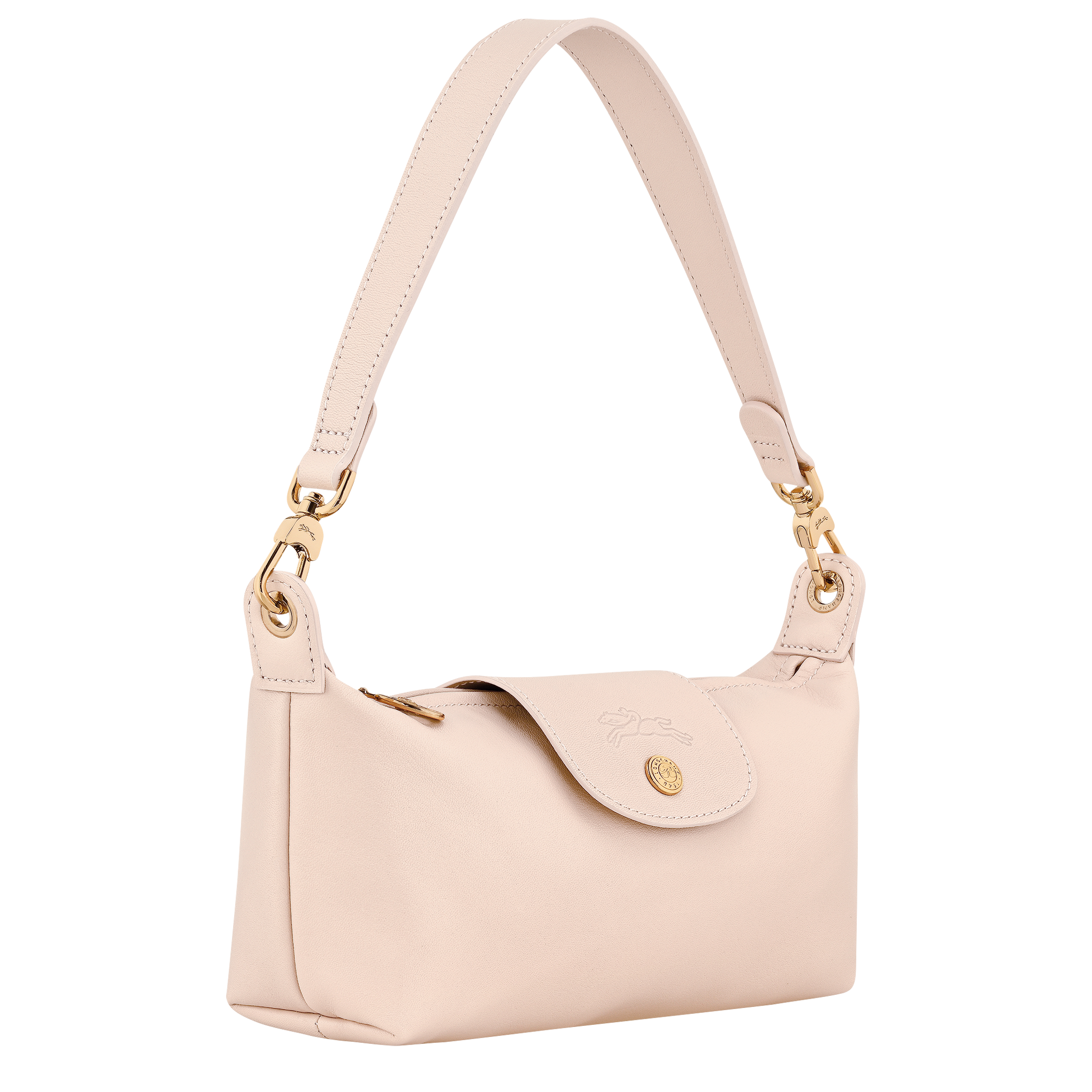 לונגשאמפ תיק כתף קטן מעור Le Pliage Xtra קרם