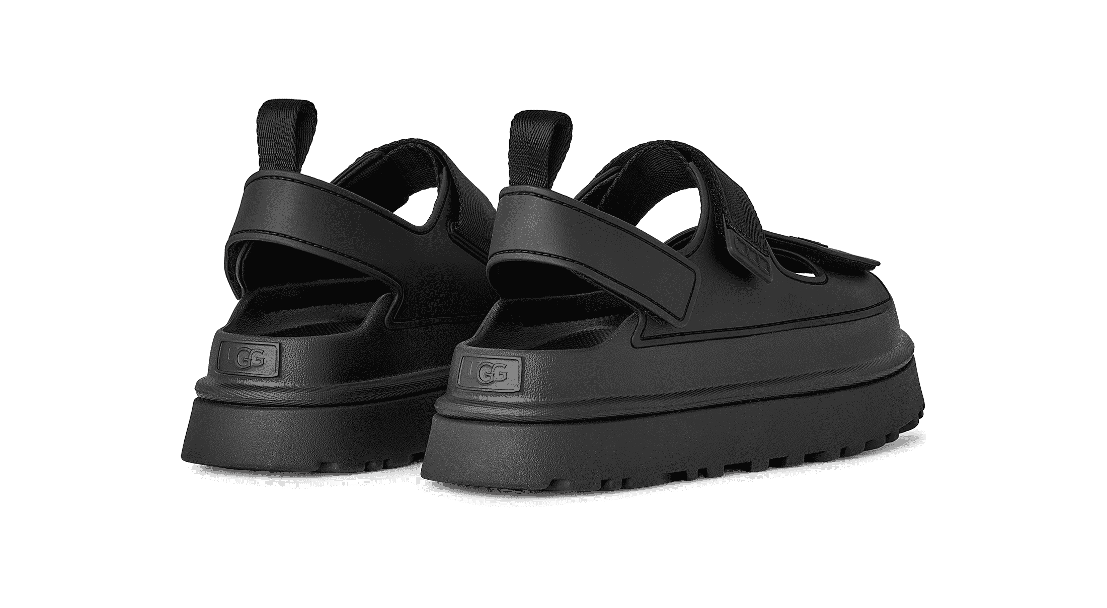 סנדלי פלטפורמה UGG שחורים לנשים, עיצוב מודרני, בלעדי ל-CHOZEN מותגים מובילים