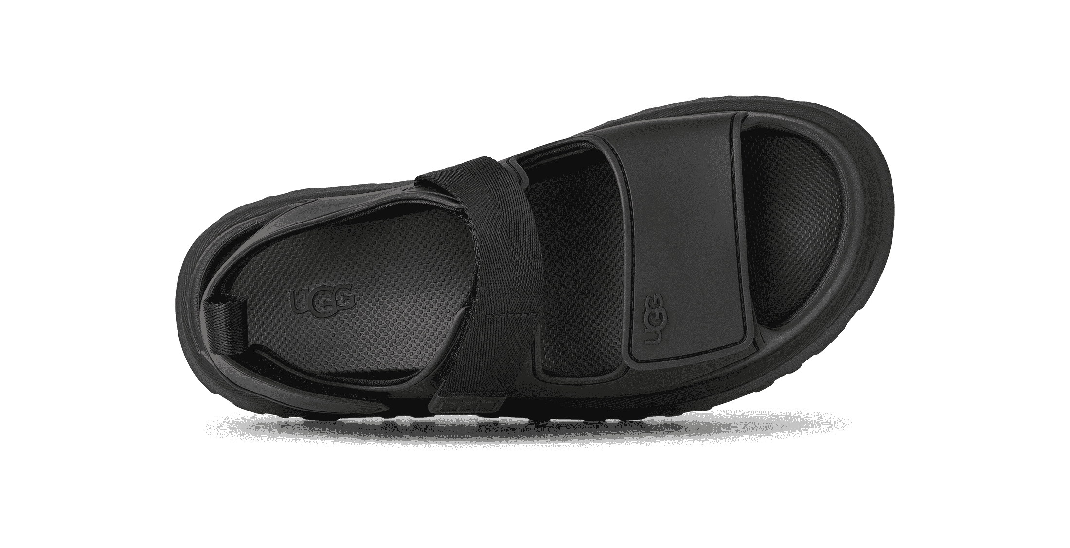 כפכף UGG שחור איכותי עם רצועה רחבה לעיצוב נוחות, מוצר ייבוא רשמי של קבוצת אלפא ב-CHOZEN