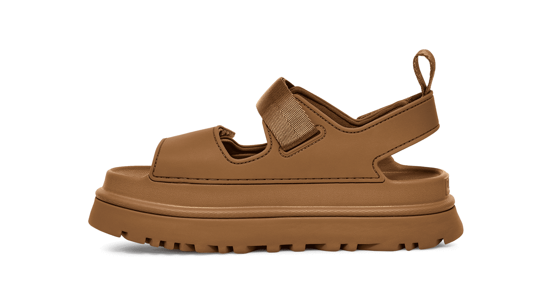 סנדל שטוח חום אופנתי עם סוליה עבה, מותג CHOZEN, קבוצת אלפא