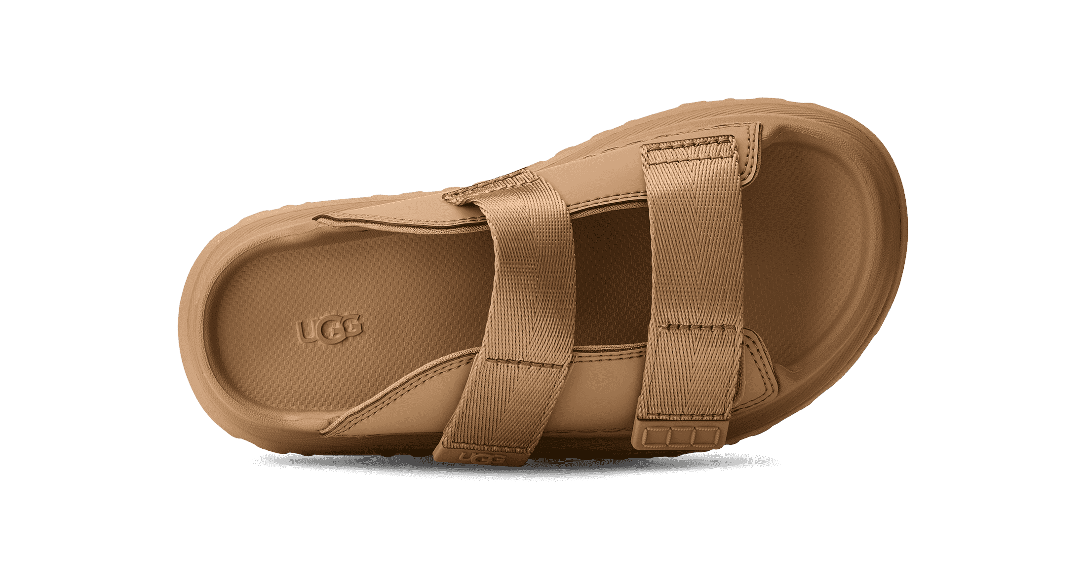 סנדל חום UGG עם שני רצועות, צילום מבט על, מותגים מובילים ב-CHOZEN