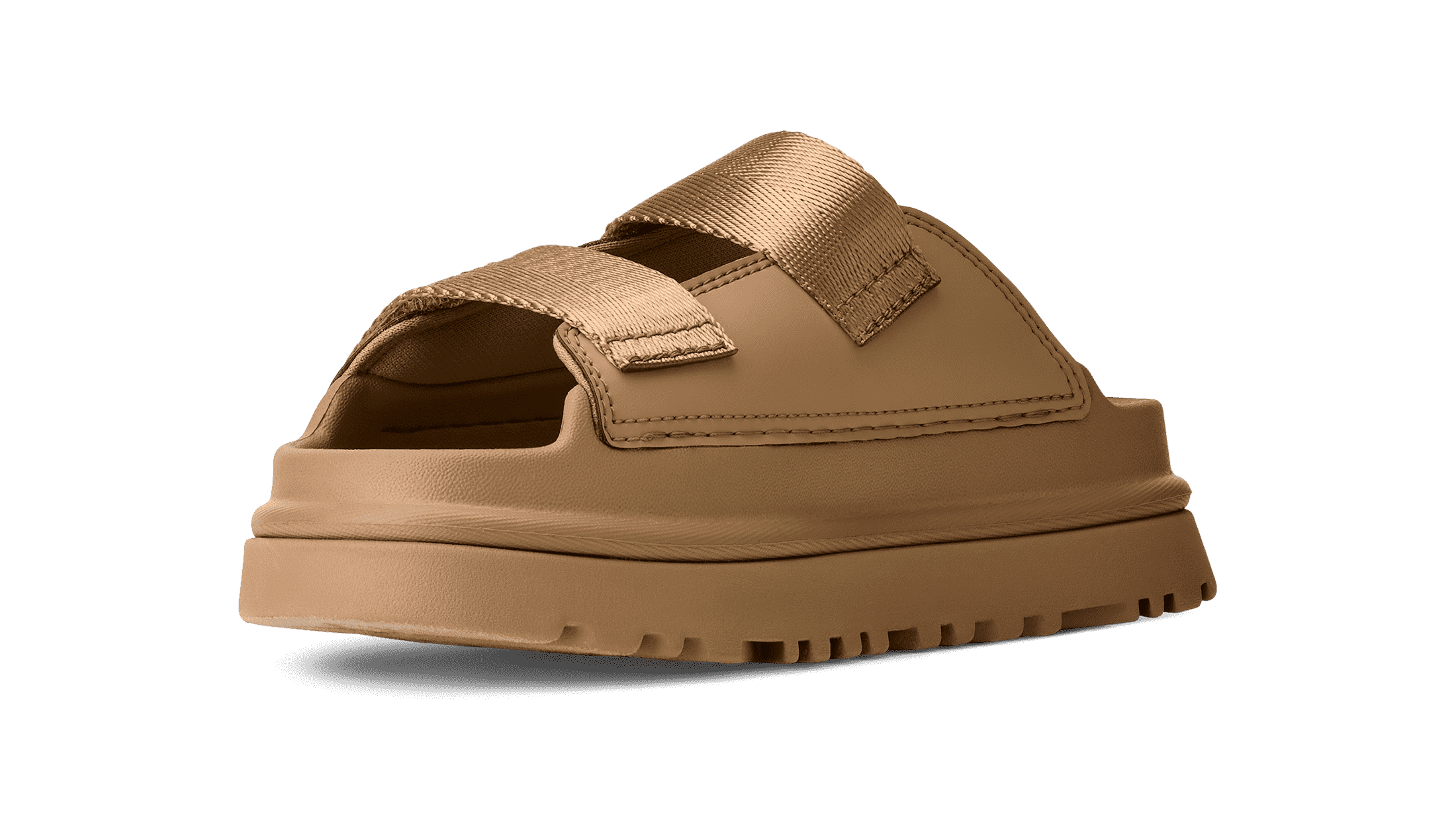 סנדל חום בעיצוב מודרני עם רצועות עבות, קולקציית מותגים ב-CHOZEN מבית קבוצת אלפא