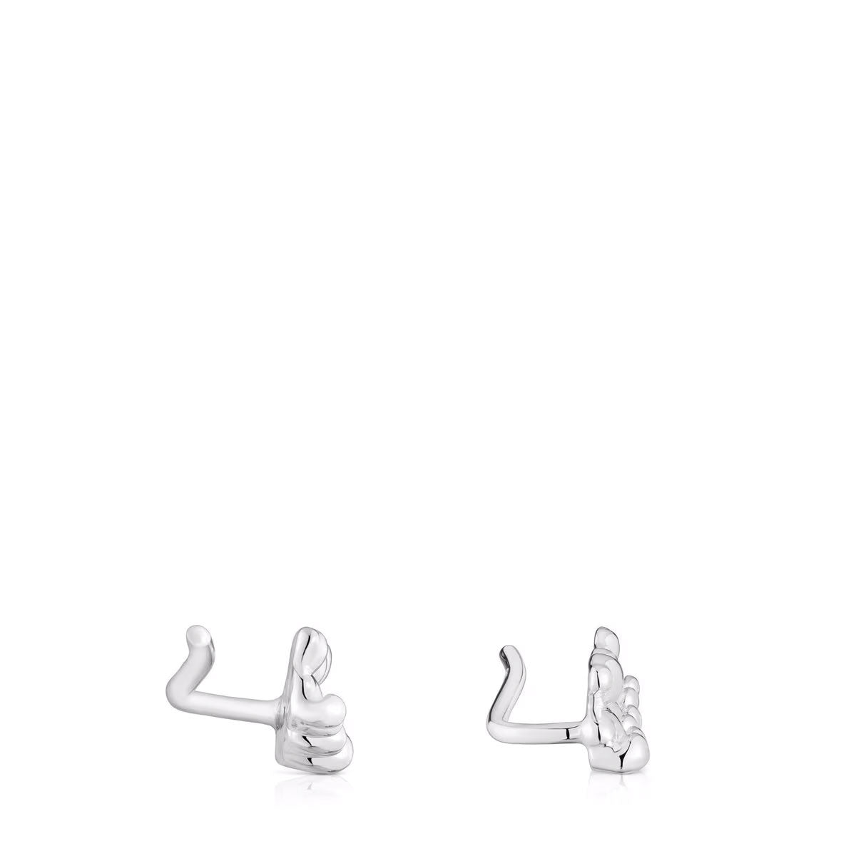 טואוס עגילי דובון מטפסים Bold Bear מכסף