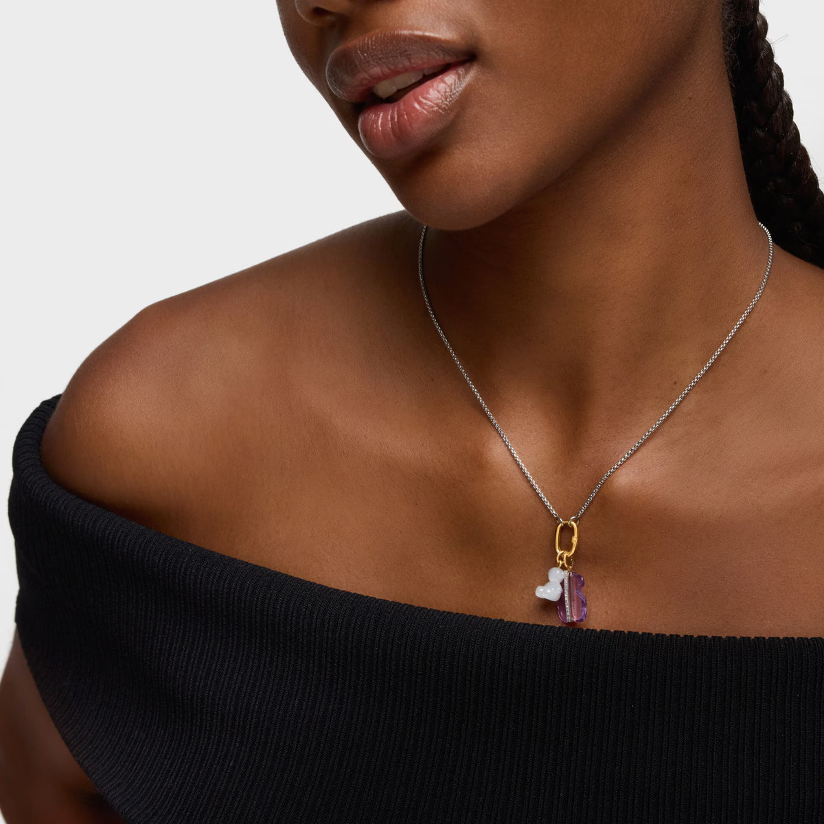 טואוס תליון דובי מאבן חן BOLD BEAR מזהב