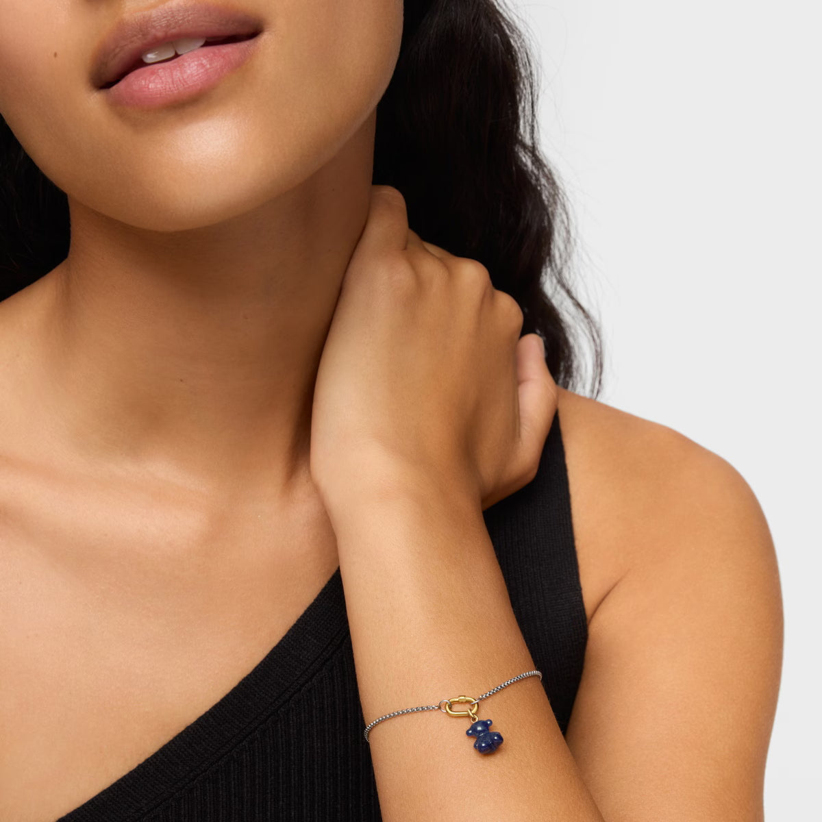 טואוס תליון דובי מאבן חן BOLD BEAR מזהב