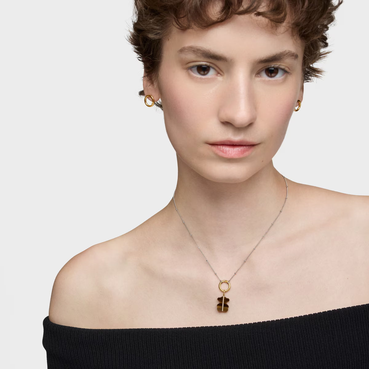 טואוס תליון דובי מאבן חן בשיבוץ יהלומים SWEET DOLLS מזהב