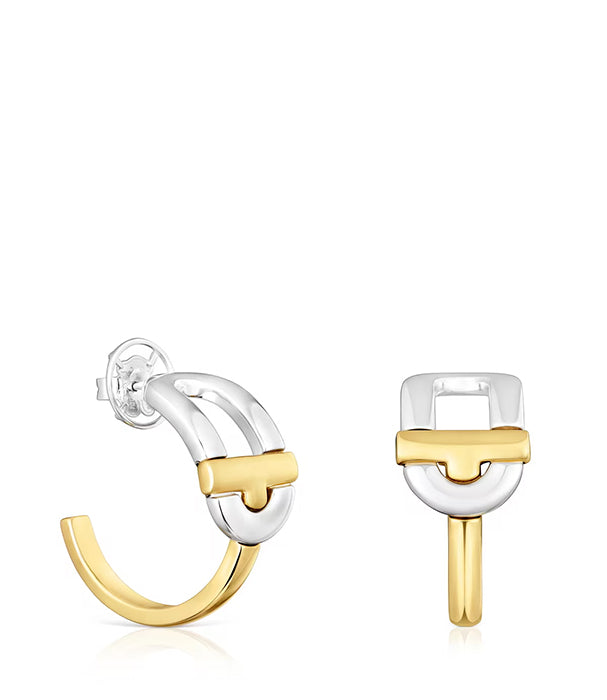 טואוס עגילי חישוק פתוחים MANIFESTO בשני גוונים