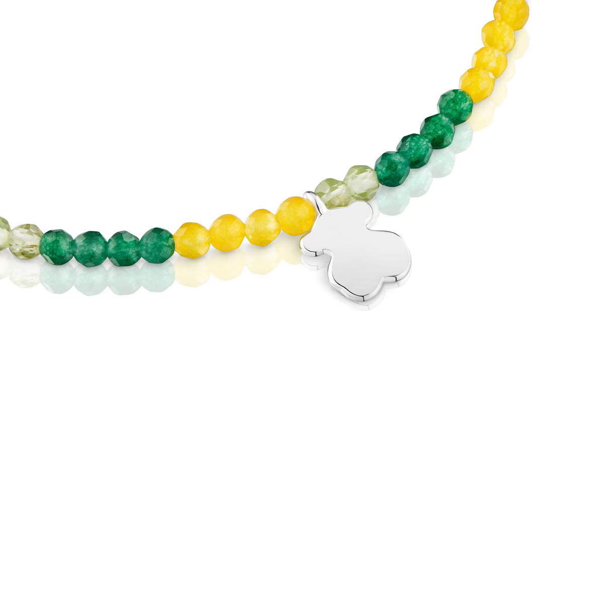 טואוס צמיד אבני חן TOUS Motifs בשילוב מוטיב דובי מכסף