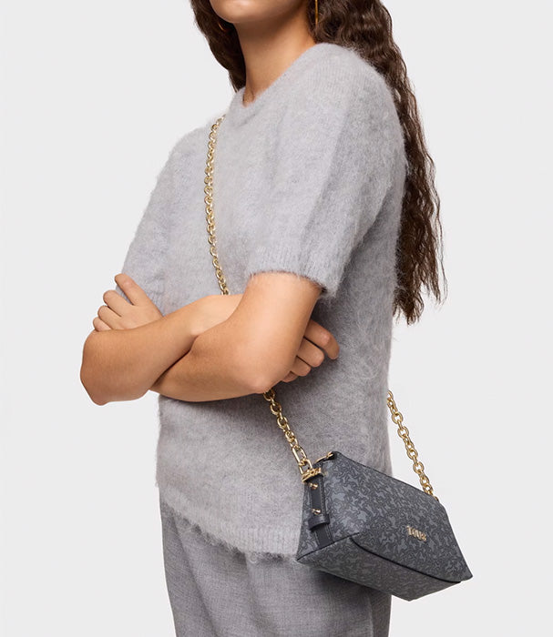 טואוס תיק מיני Kaos Mini Lines בצבע אפור כהה