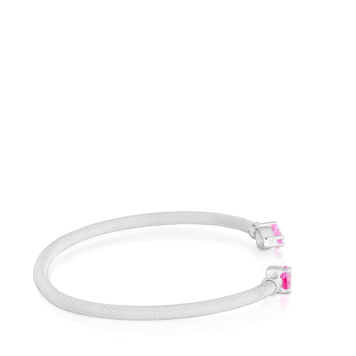 טואוס צמיד פתוח בשילוב אבן חן MESH מכסף