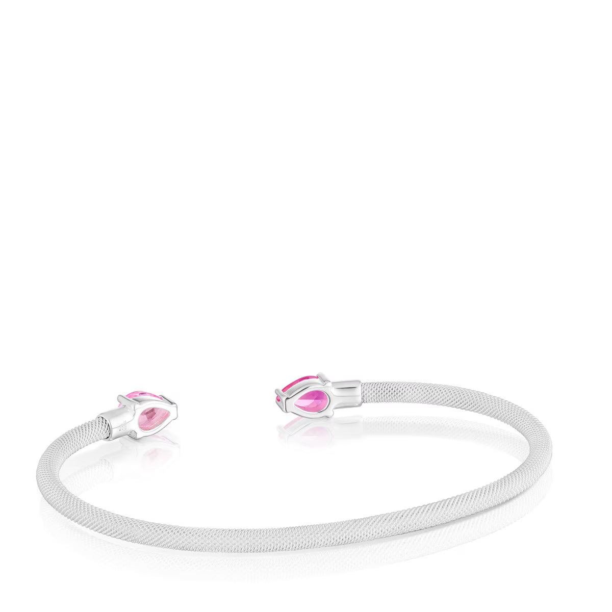 טואוס צמיד פתוח בשילוב אבן חן MESH מכסף