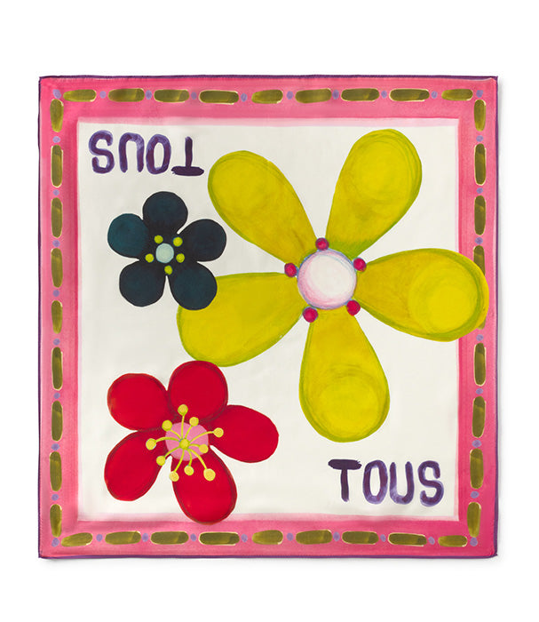 טואוס צעיף מרובע Summer Daisies‏ צבעוני