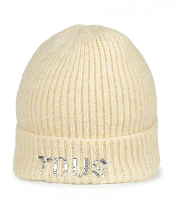 טואוס כובע צמר Crystal בצבע בז'