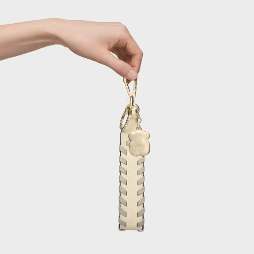 טואוס מחזיק מפתחות קלוע Ribbon בצבע בז'
