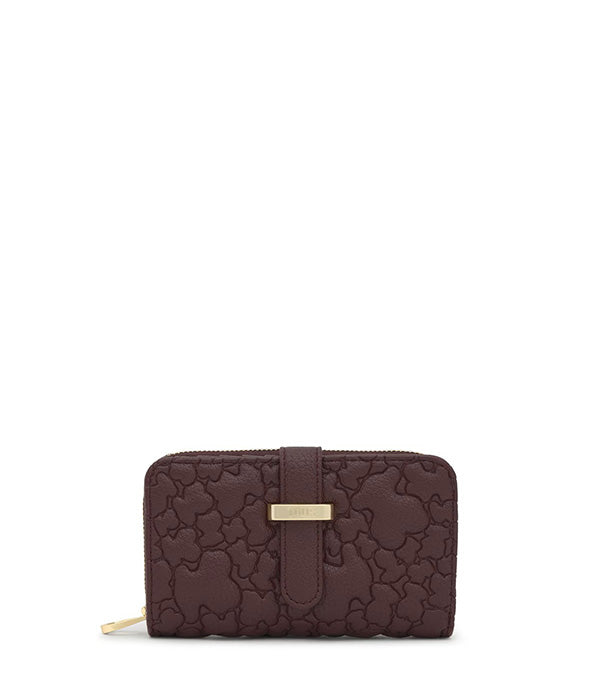 טואוס ארנק Bridge Puffy Bear בצבע בורדו