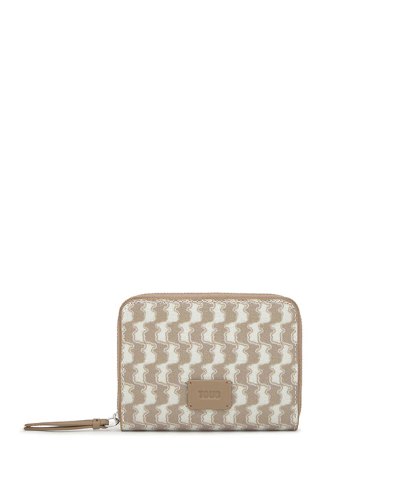 טואוס ארנק Double Way Bear בצבע בז'