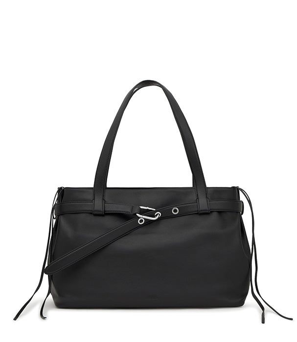 טואוס תיק כתף שחור HOLD עשוי מעור