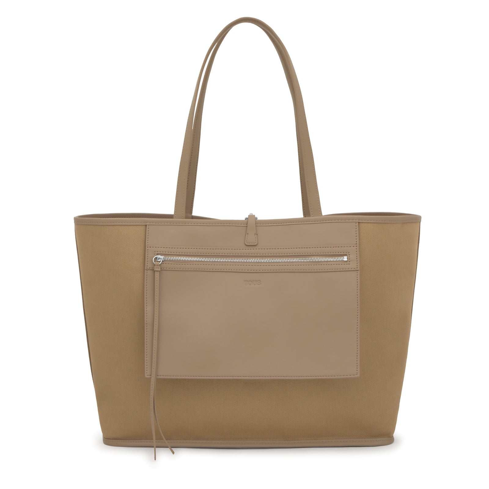 טואוס תיק כתף Double Way Bear בצבע בז'