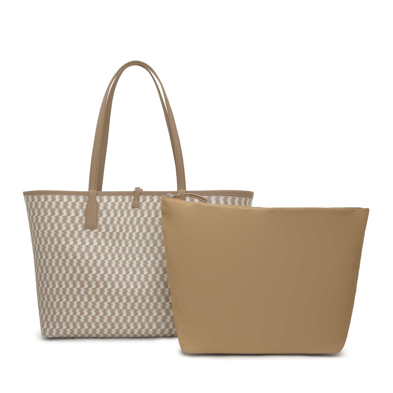 טואוס תיק כתף Double Way Bear בצבע בז'